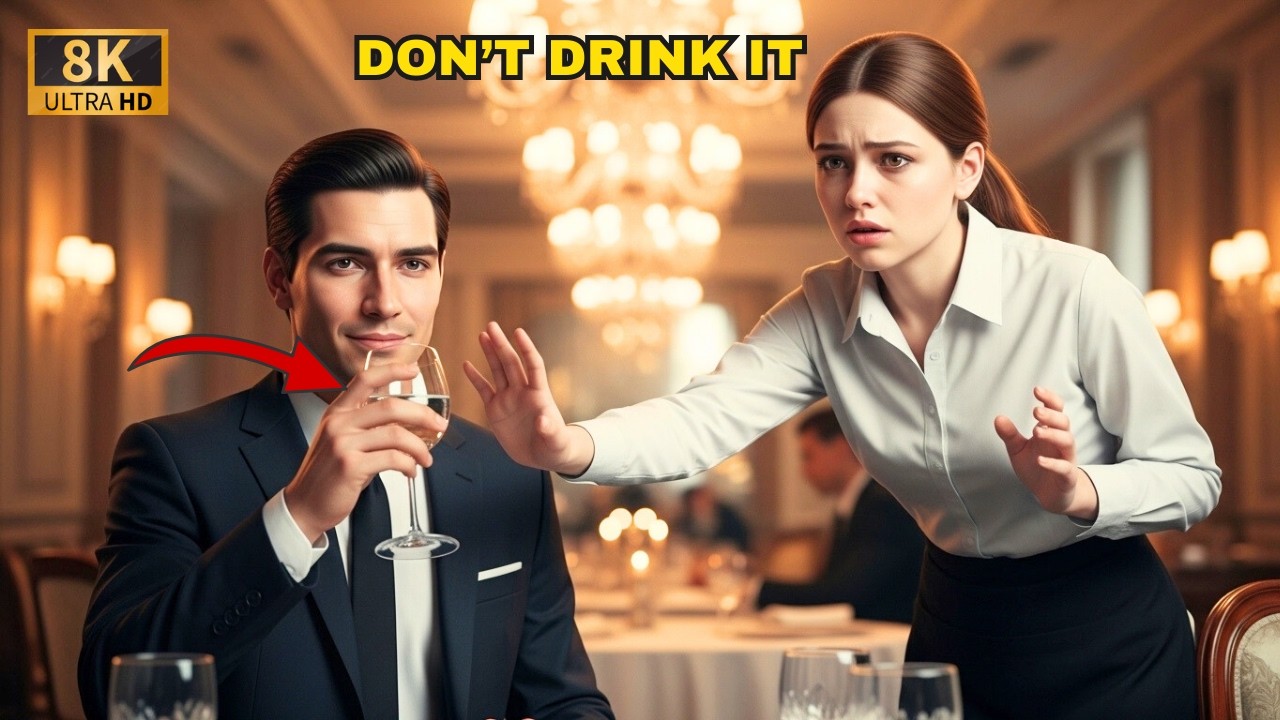 Waitress Slipped the CEO a Note “Don’t Drink It, and leave NOW”, He Grabbed Her Hand and Said,..