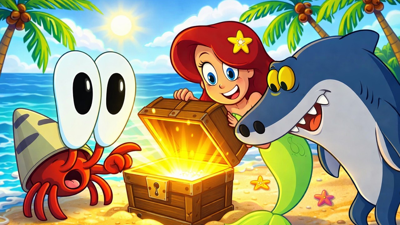 Marina, Sharko & Bernie Find a Shocking Treasure Chest on the Beach! 😱💰 | Zig & Sharko Toons