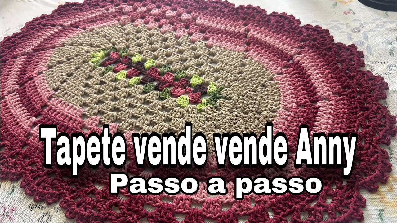 TAPETE VENDE VENDE ANNY | TAPETE OVAL | TAPETE ESPIRAL | TAPETE EM CROCHÊ 🌷