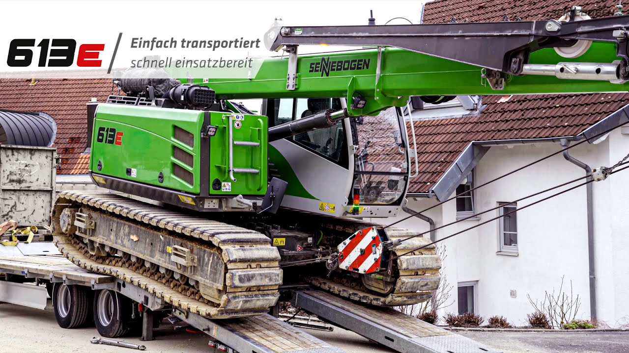 Easy crane transport and short set-up time - SENNEBOGEN 613 E (German)