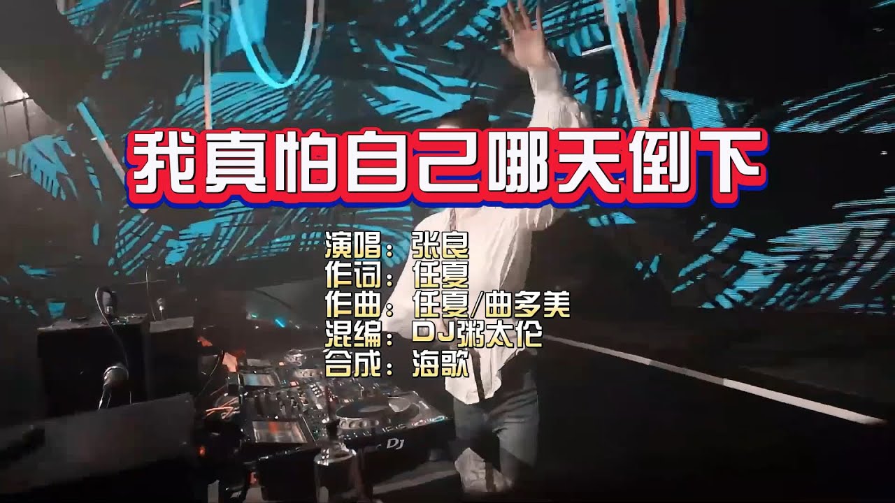 张良《我真怕自己哪天倒下》DJ粥太伦 ProgHouse Mix KTV 导唱字幕 （备有伴奏视频）