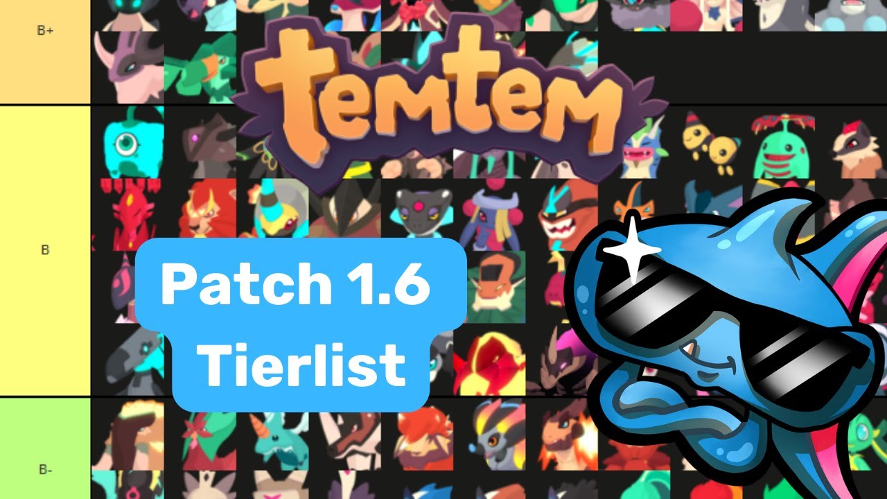 Temtem 1.6 Competitive Tier List