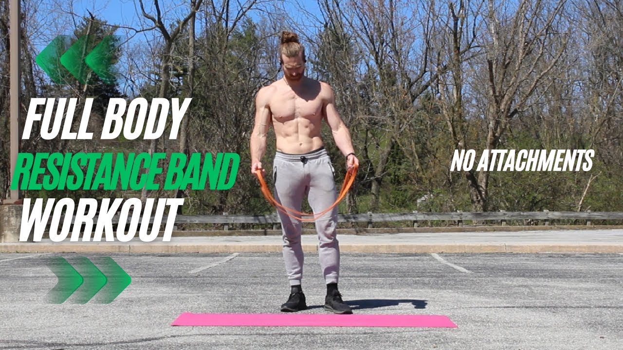 Amazing Full Body Resistance Band at Home Workout NO ATTACHMENTS NEEDED (Beginner to Advanced)