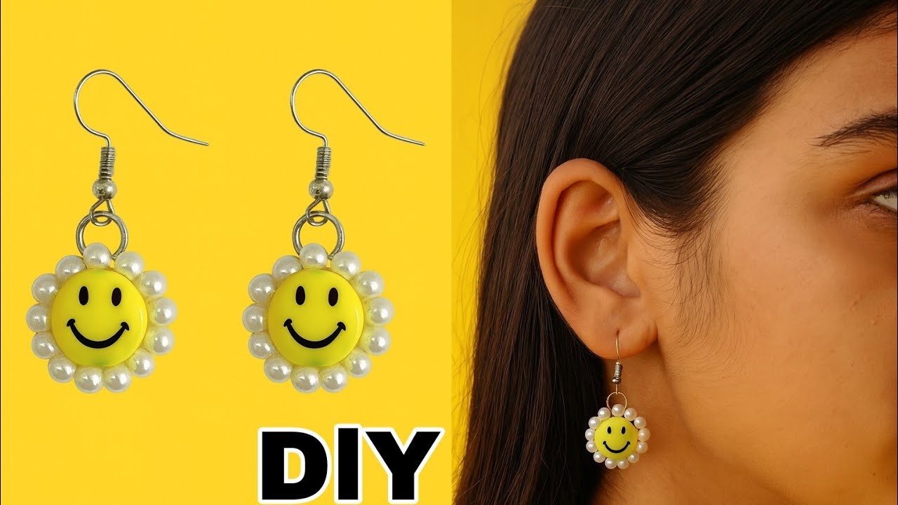 تعليم الخرز للمبتدئين /طريقة عمل حلق بالخرز اللولى #diy 