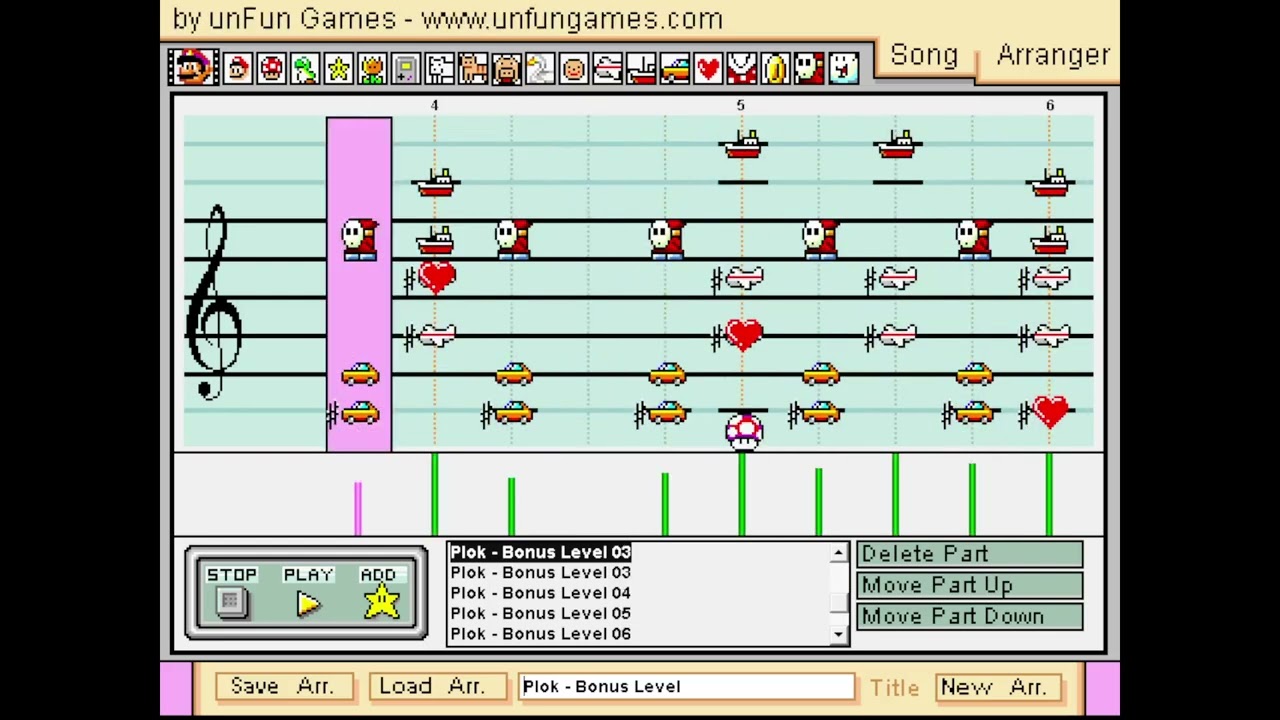 Plok! - Bonus Level - Mario Paint Composer