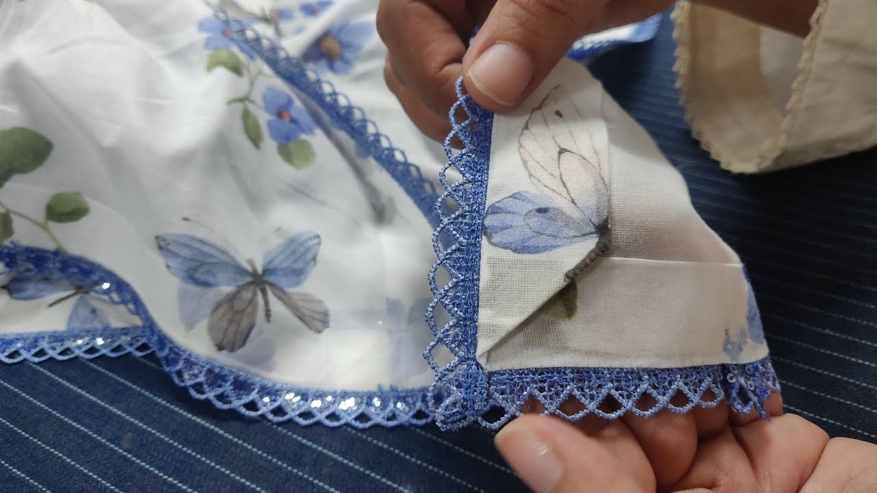 Dupatta pr lace sewing tips || Lace sewing ideas #fashion