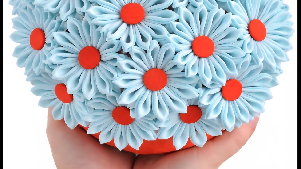 Ideia incrível com flores de fuxico, fazer e vender #artesanato #flores #tutorial #façavocêmesmo 