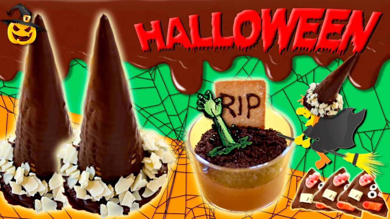RECETAS para HALLOWEEN * 3 ideas DULCES de halloween con CHOCOLATE