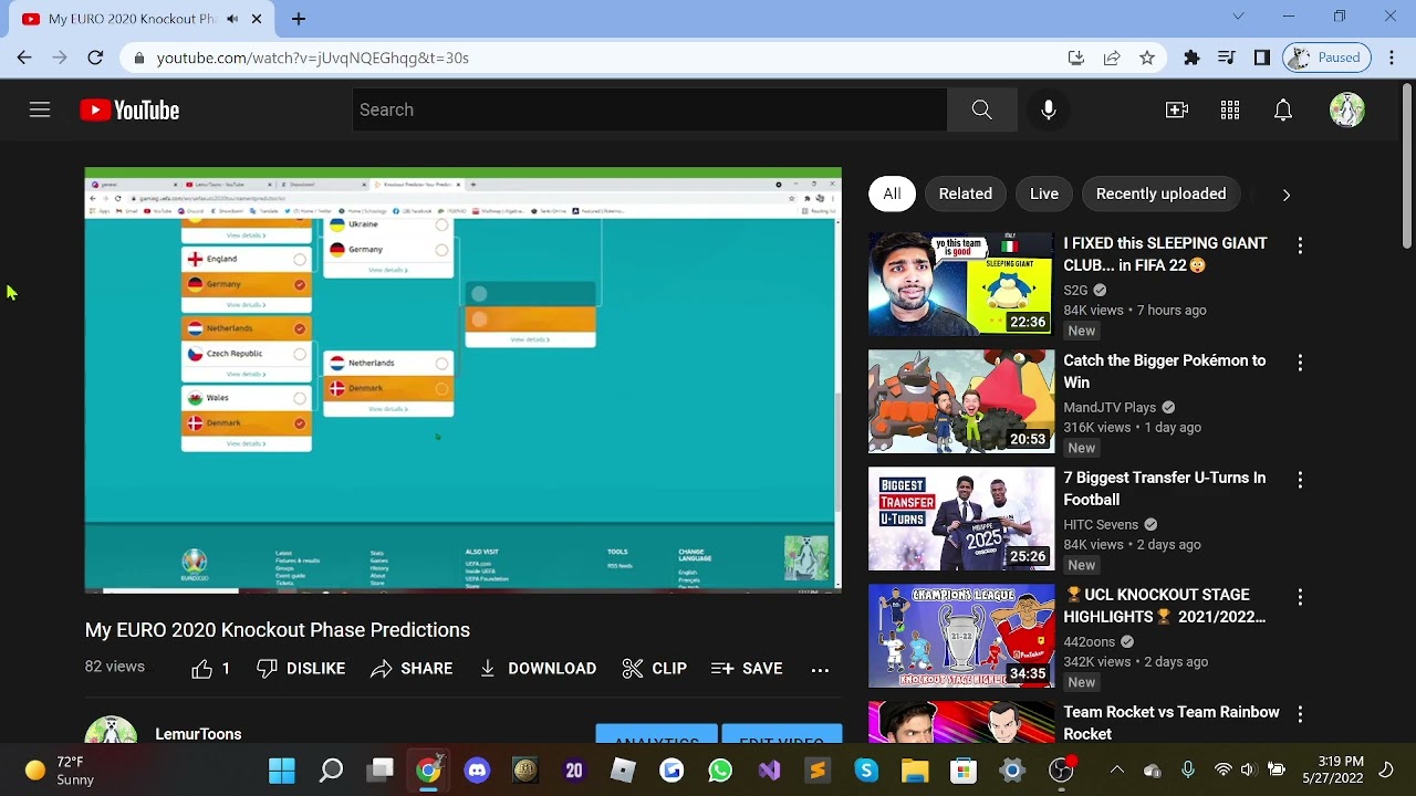 Reacting to my Euro 2020 Knockout Phase predictions