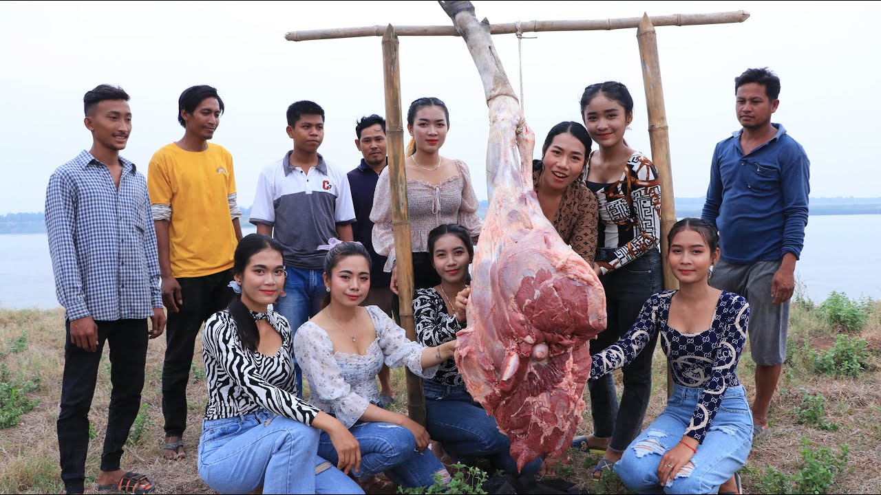 Wow amazing cooking BBQ Beef recipe with my family on weekend - Amazing video
