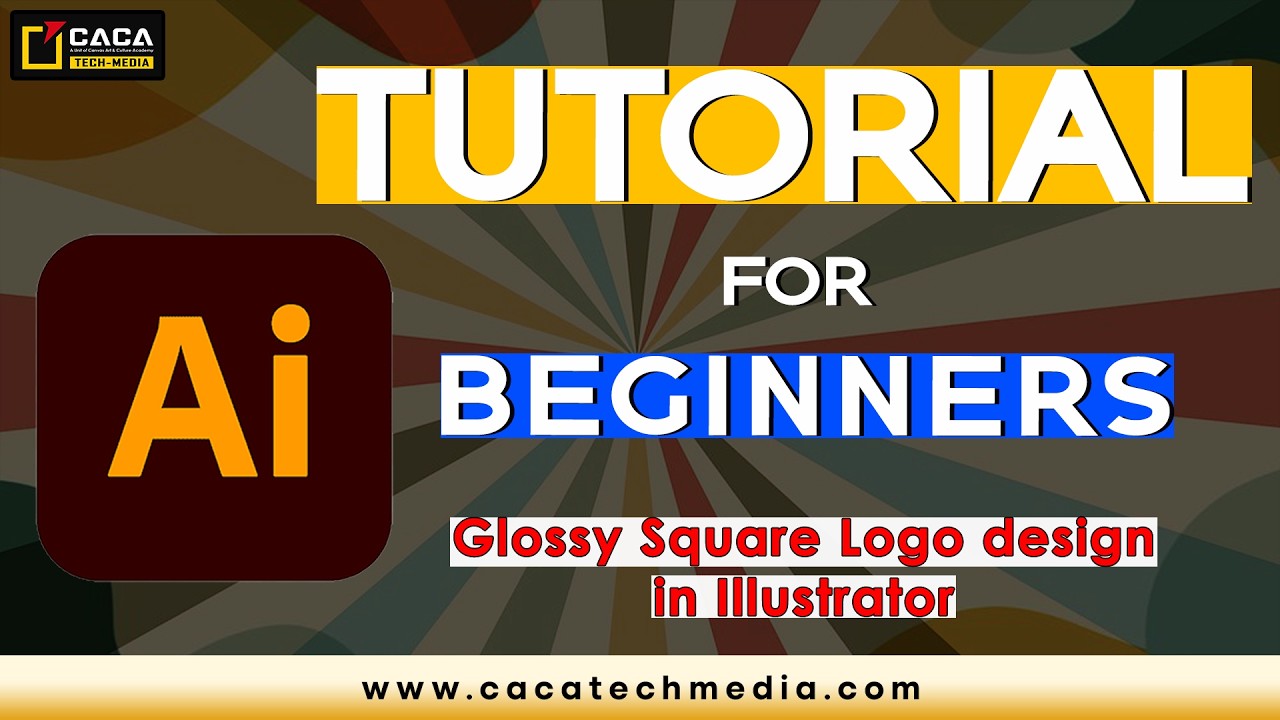 Glossy Square Logo design in illustrator | 2026 | Beginners | Tutorial