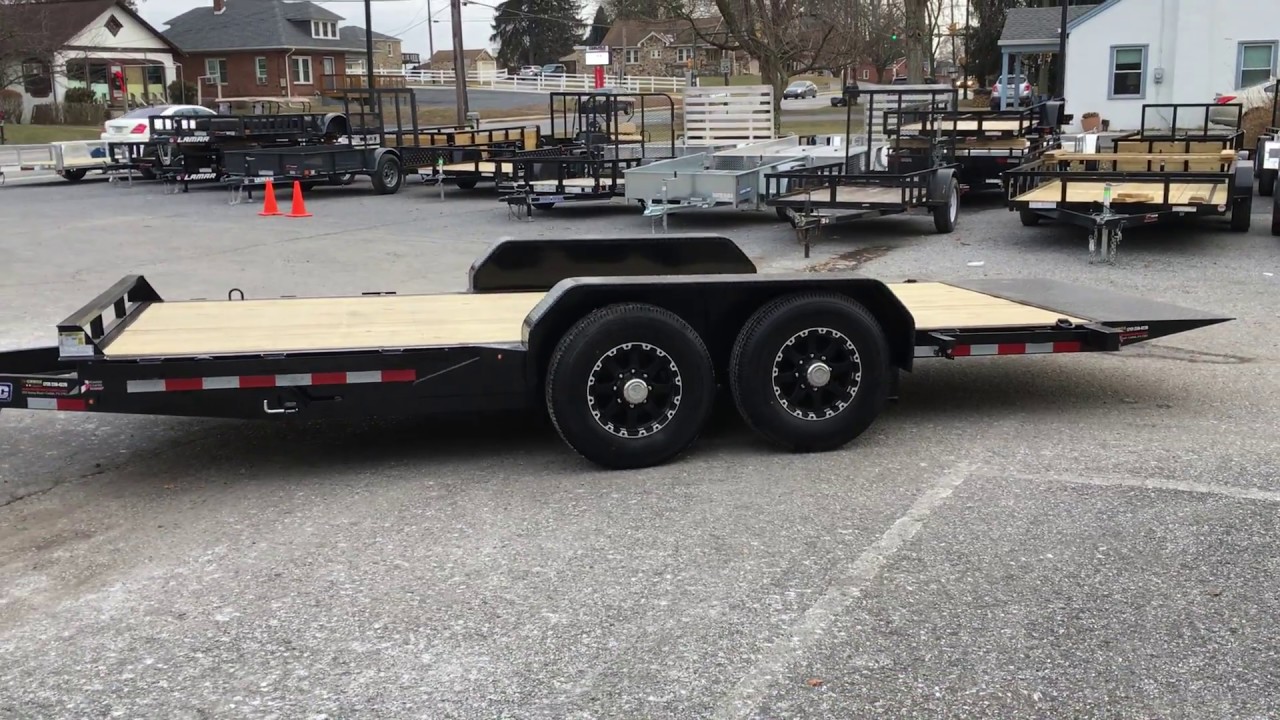 Sure Trac Gravity Tilt Equipment Trailer Lowboy Hauler 7x18' 14000# GVW