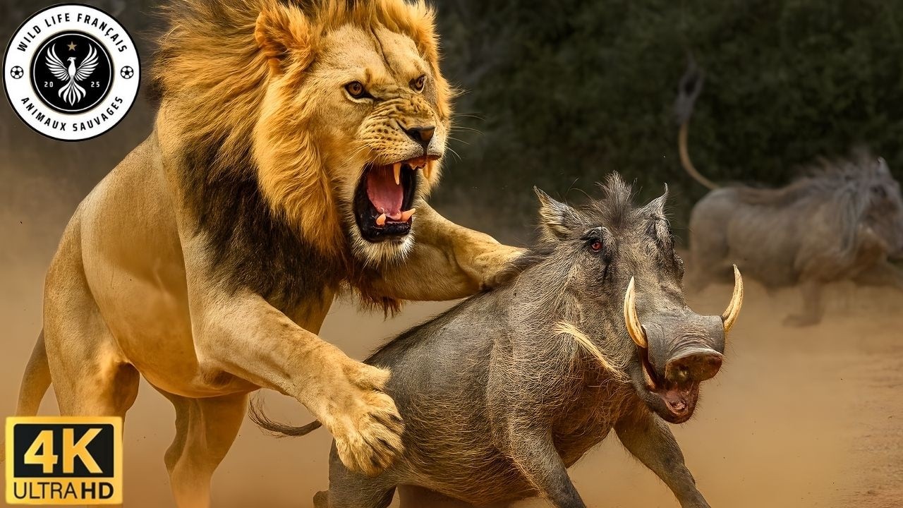 Bataille Sauvage : Phacoch&egrave;re contre Lion dans la Savane #Documentaireanimalier | Wild Life Fran&ccedil;ais