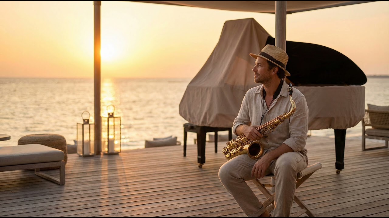 Low Sun, Long Notes 🌅 Smooth Chill House with Sax | Sunset Beach Bar Vibes