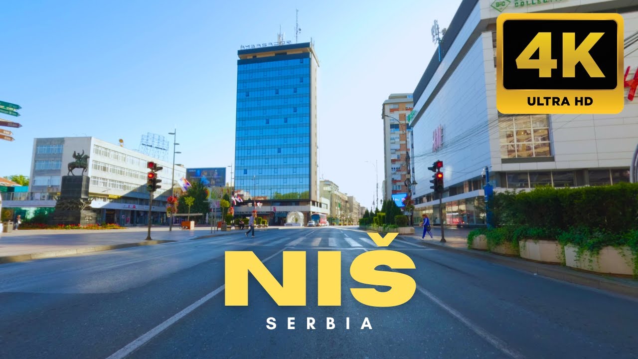 4K Driving in Niš Serbia 🇷🇸 | City Tour Through Historic Streets & Center (2025)