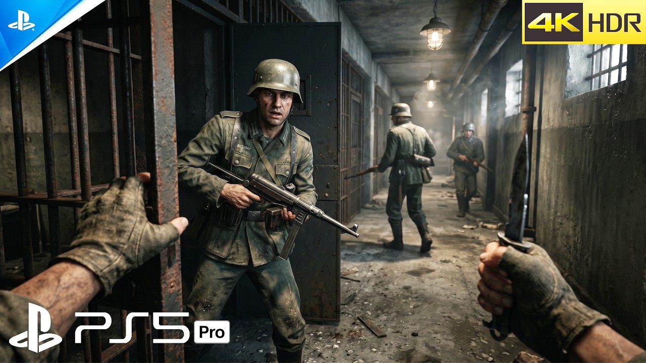 Call of Duty Vanguard (PS5) Миссия по побегу из тюрьмы &ndash; Стелс-геймплей на выживание | 4K 60FPS
