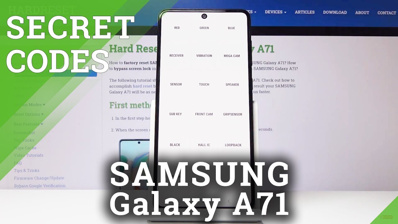 Секретные коды Samsung Galaxy A71 &mdash; Тестовый режим / Сервисное меню