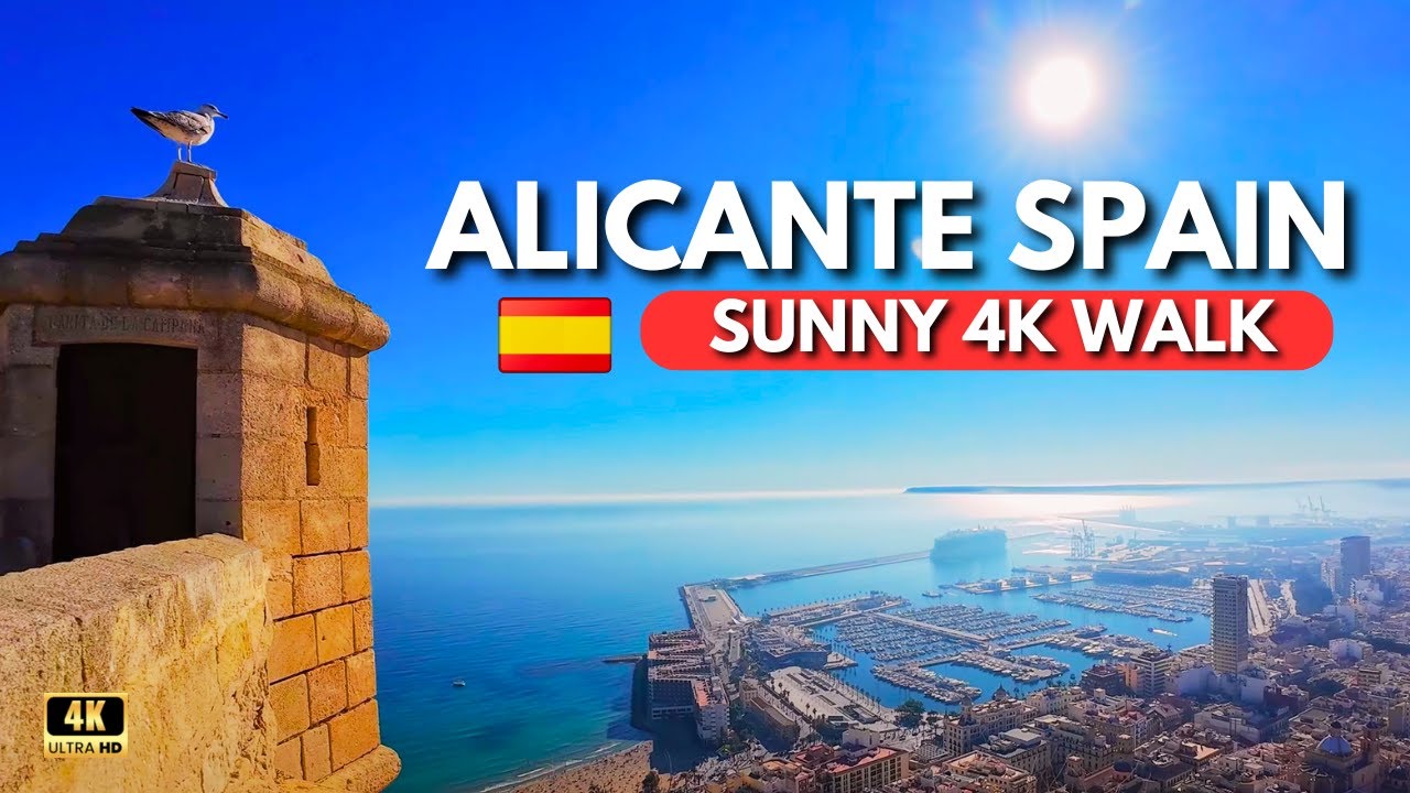 Sunny Alicante 🇪🇸 Walking Tour | Spain's Stunning Coastal City in 4K