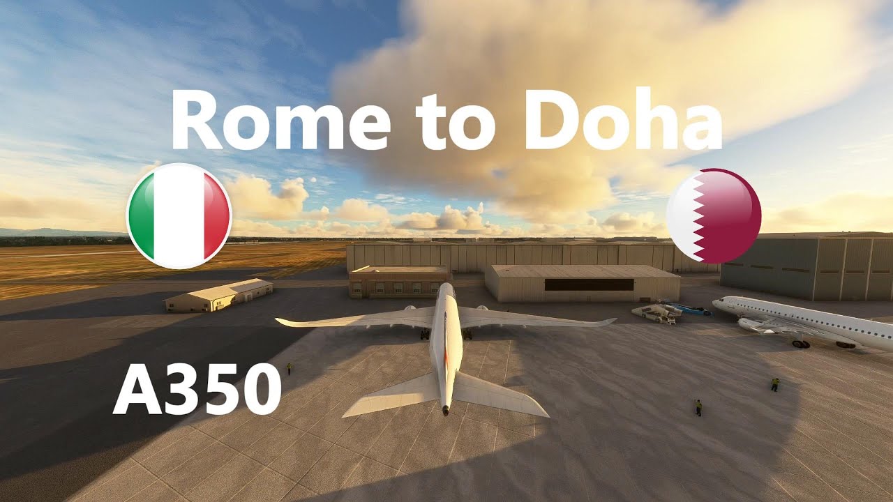 Flight Rome to Doha #airplane #aviation #planelanding #flight #msfs