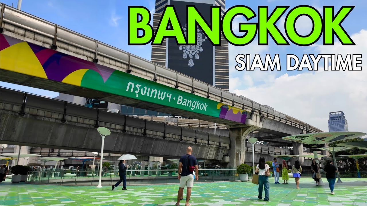 Bangkok Skywalk Daytime Walk &ndash; From Siam to Chit Lom | 4K No Talking