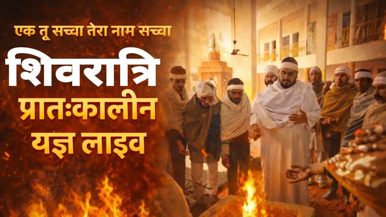शिवरात्रि पर प्रातः कालीन यज्ञ लाइव 15-2-2026 Ek Tu Sachcha Tera Naam Sachcha