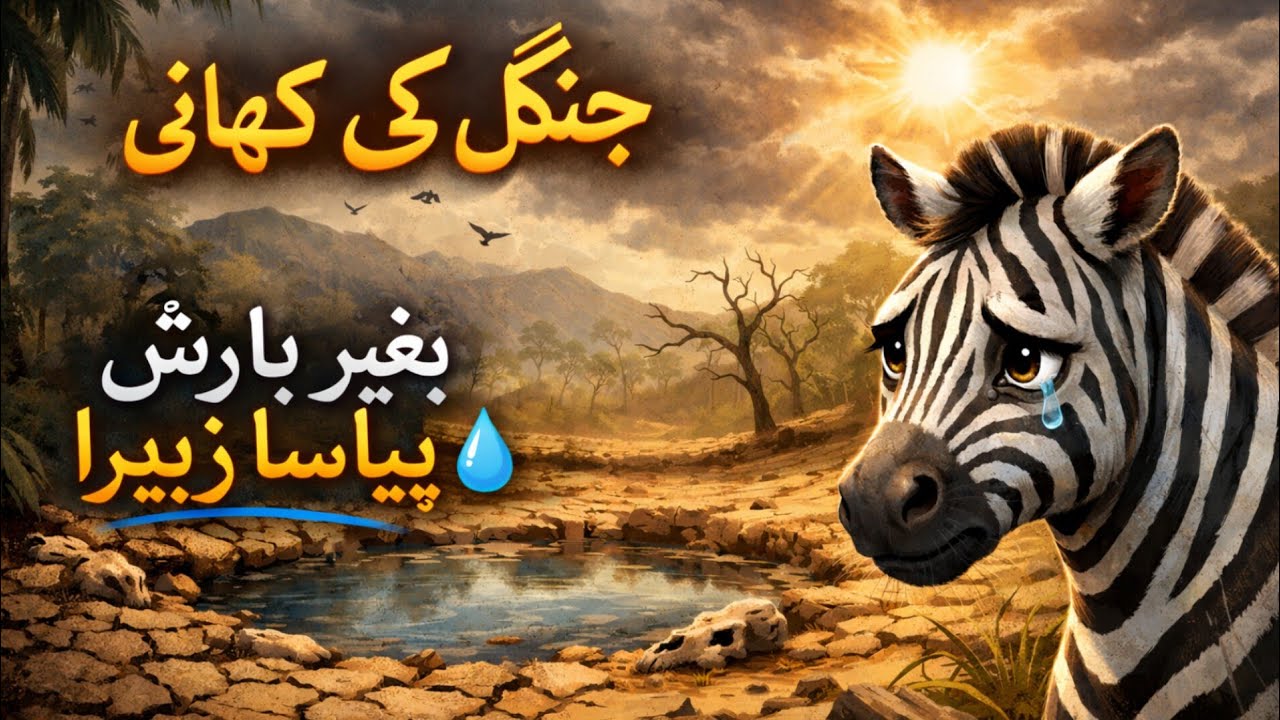 Jungle Ki Kahani | Zebra and Rain Story | Jungle Story for Kids | Hindi Moral Stories