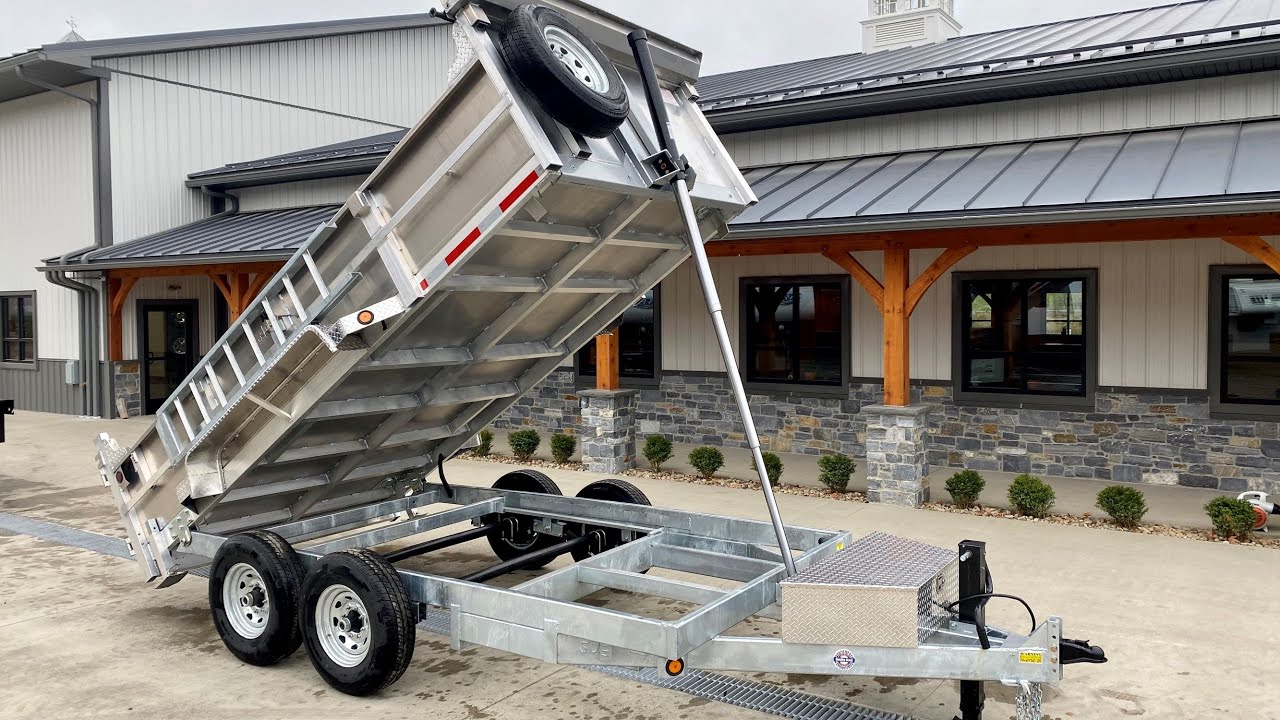 QSA 7x14' Aluminum Dump Trailer 14000# GVW