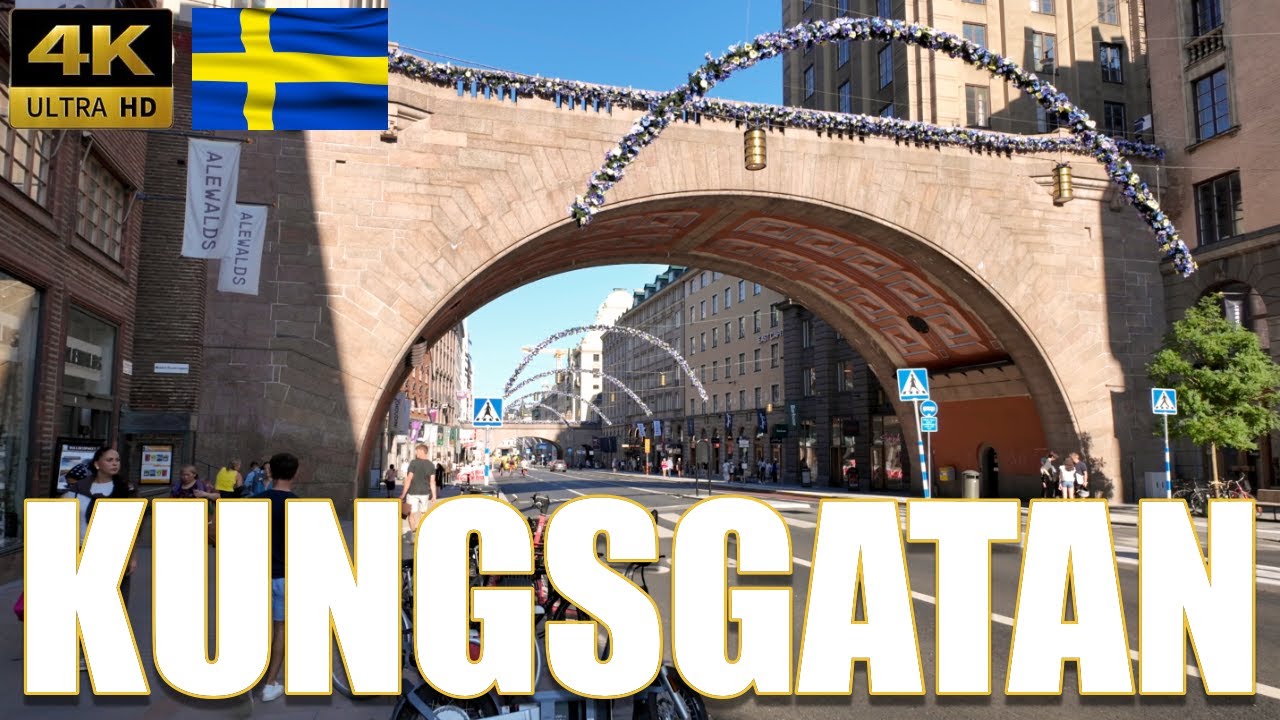 Iconic Streetscape! Walk Kungsgatan End to End – Vasagatan to Stureplan This Summer! - 4K Walk