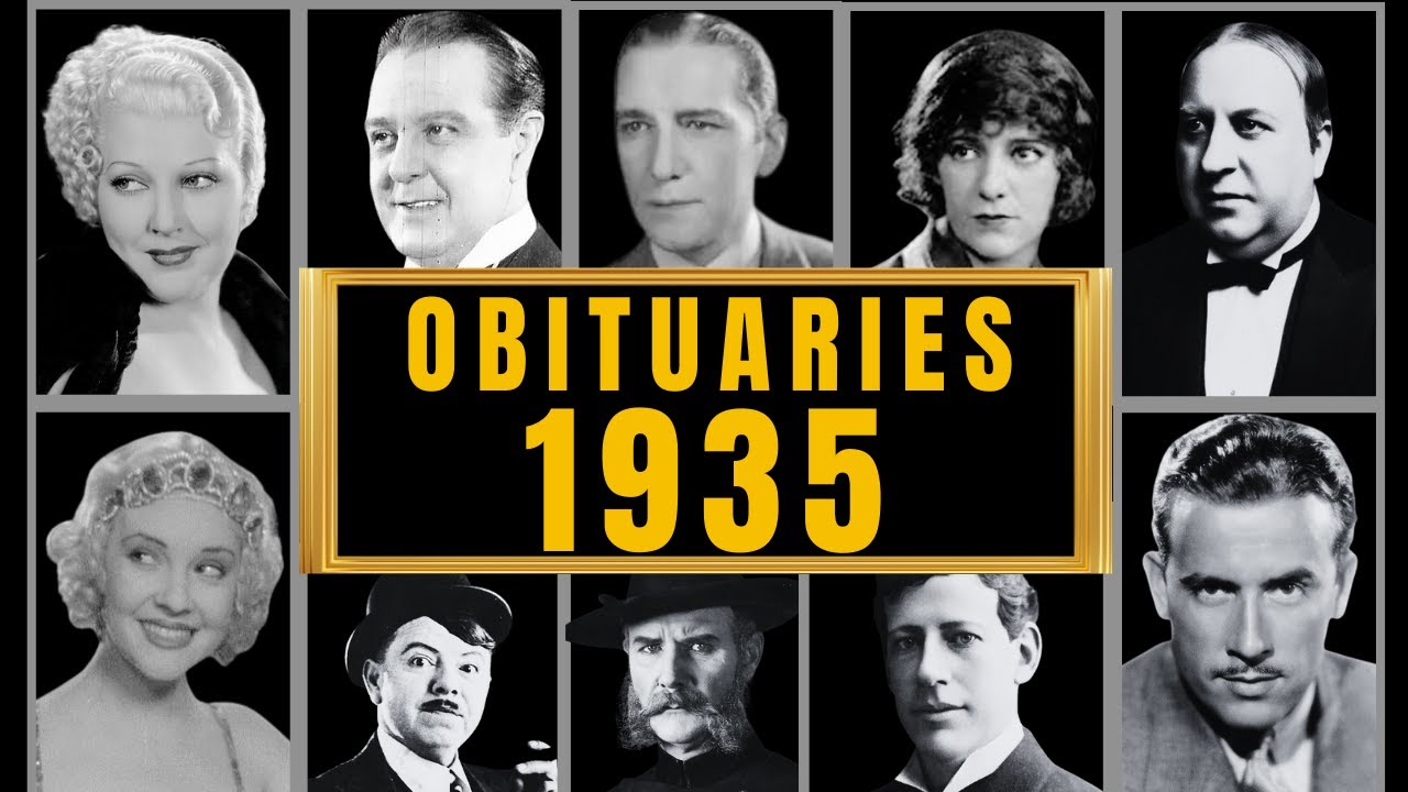 Famous Hollywood Celebrities We've Lost in 1935 - Obituary in 1935