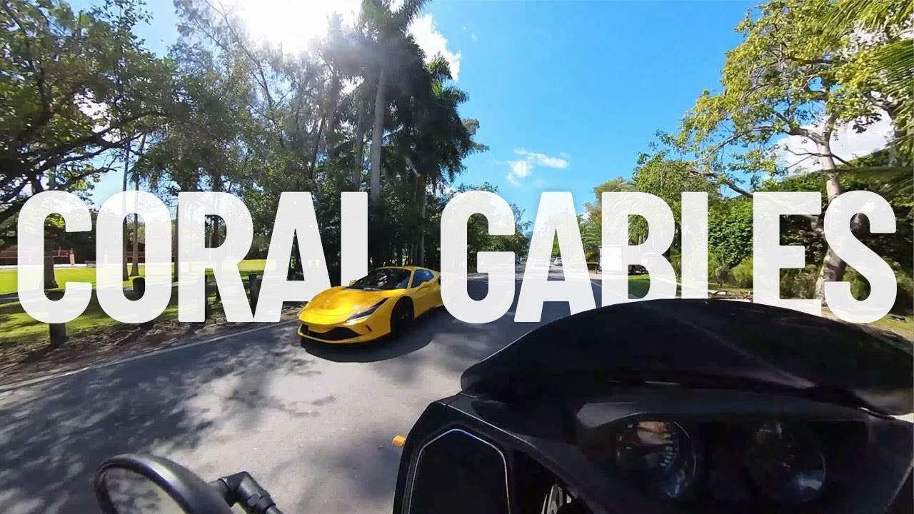 Riding Indian Challenger Motorcycle🏍️ in Miami Coral Gables South Florida