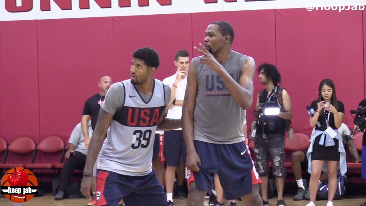 Kevin Durant vs Paul George 1 on 1. USA Basketball Practice 2018. HoopJab NBA