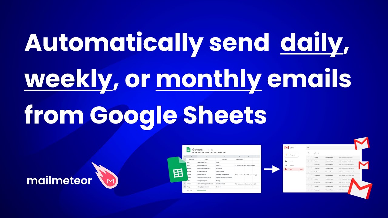 Automatically send daily, weekly, or monthly emails from Google Sheets
