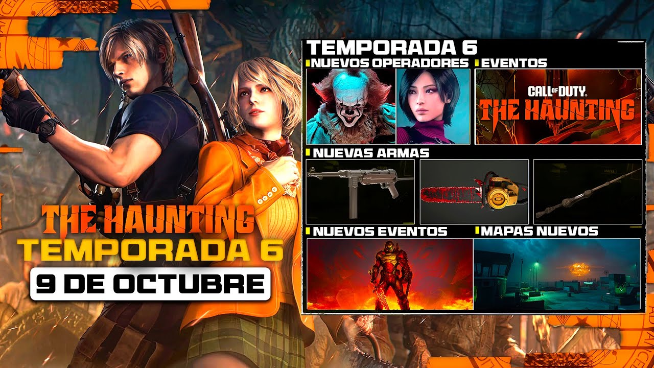 Toda la Nueva TEMPORADA 6 Warzone Black Ops 6 (Resident Evil, The Haunting, Mapas, Skins y Armas!)