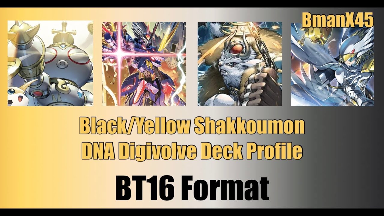 Digimon TCG: Black/Yellow Shakkoumon DNA-Digivolve Deck Profile BT16 Format