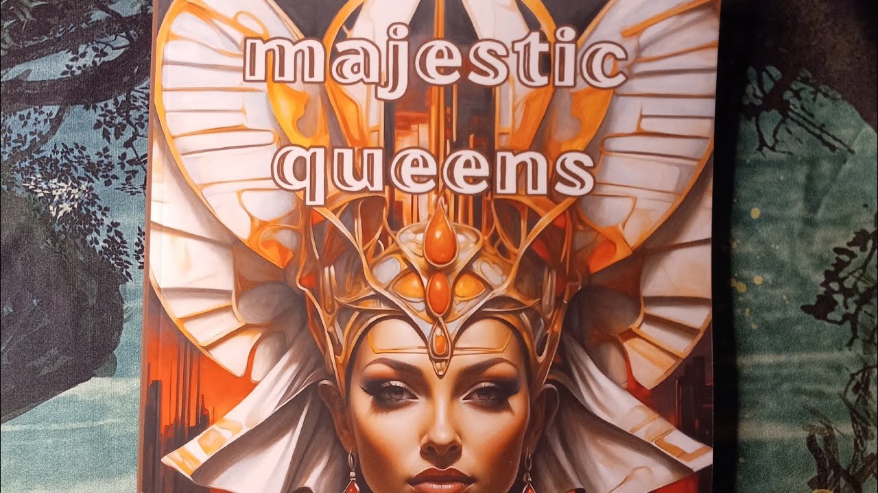Yvonne Meerstra Majestic Queens Adult Coloring Book Flip Through