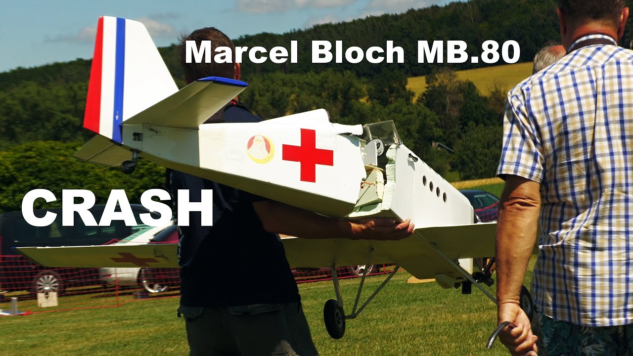 CRASH | Bloch MB.80 | giant scale RC airplane | 4K | Letovice 2021