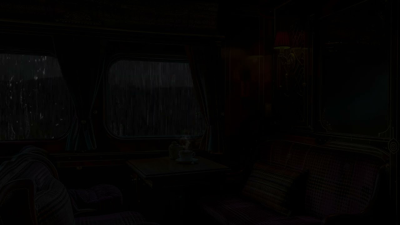 Escape to Hogwarts: A Day Trip on the Express Train with Soothing Ambience| Rain on the Train Window