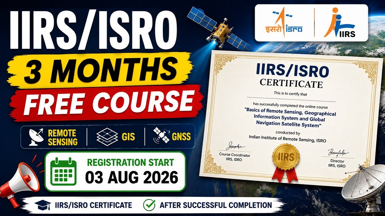 Active New Apply Link Description 👇ISRO Free 3 Months Online Course 2026 | GIS Course 