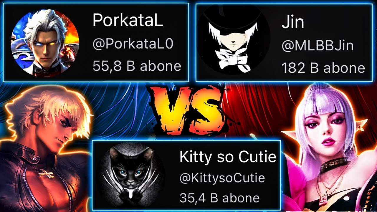 KARŞIMA PORKATAL ve JİN GELDİ! 3 YOUTUBER'IN KAPIŞMASI! GLOBAL 1 SELENA vs GUS! @PorkataL0 @JinMobileLegends