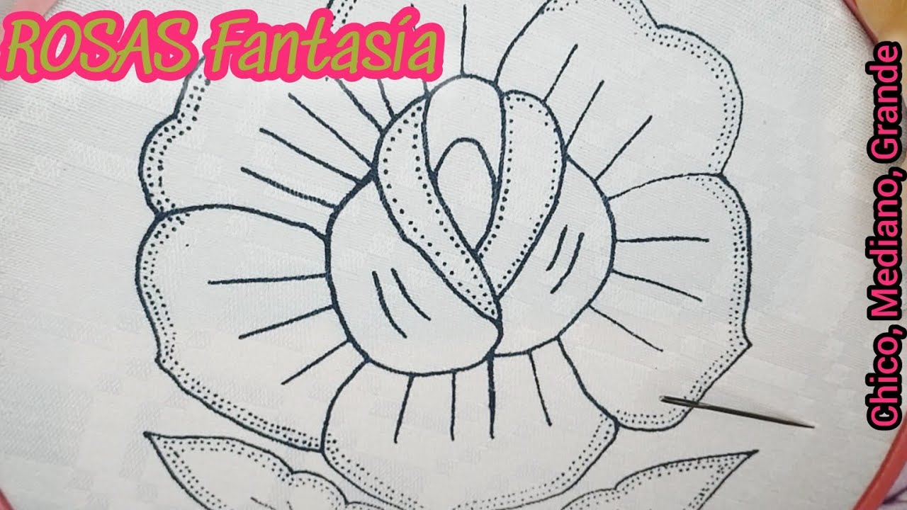 Bordar ROSAS puntada facil