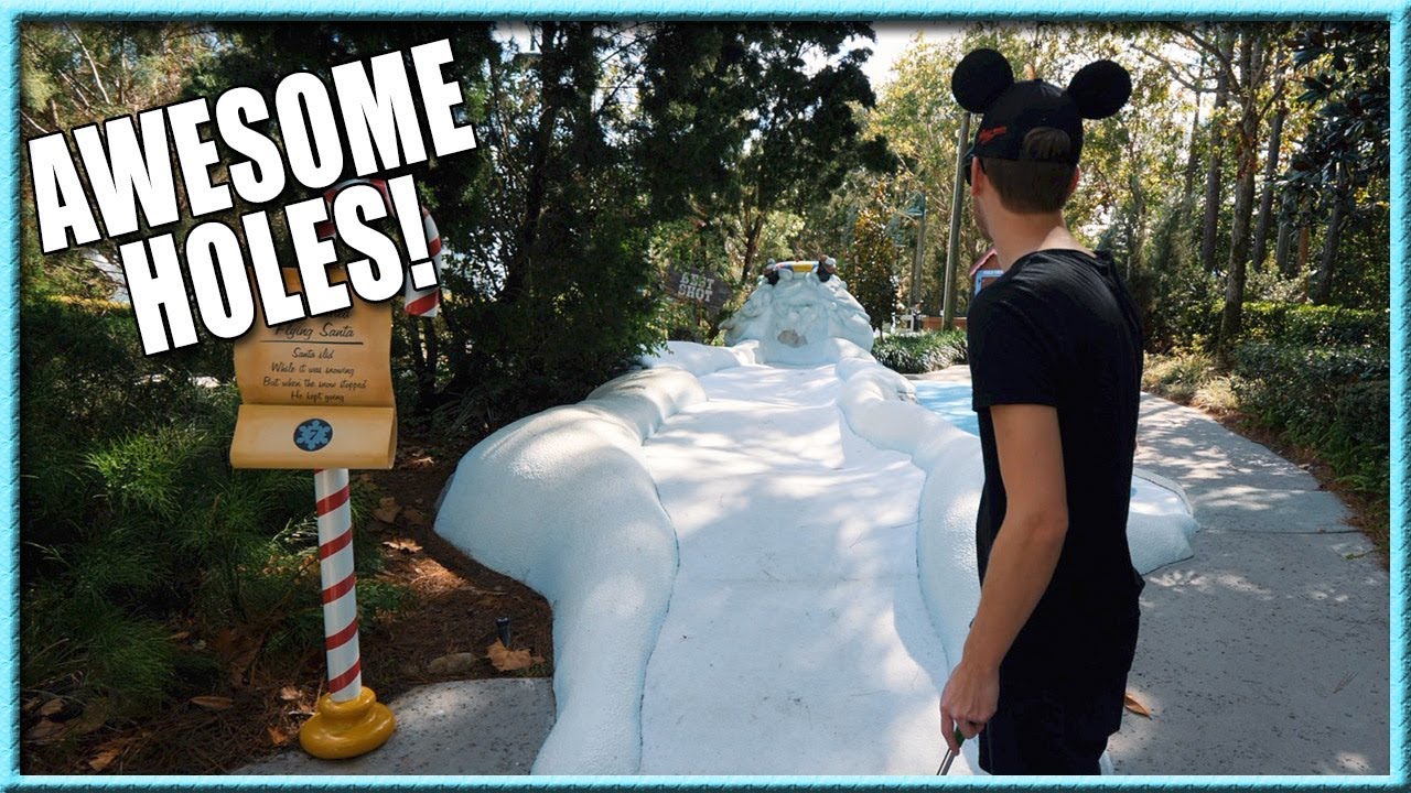 ALL THE LUCKY MINI GOLF SHOTS AND HOLE IN ONES AT DISNEY'S WINTER SUMMERLAND! | Brooks Holt