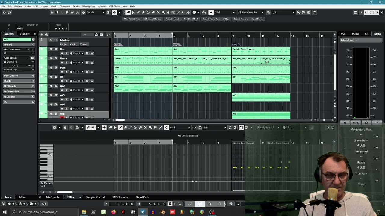 Sinhronizirano snimanje ritma sa Korga u Cubase