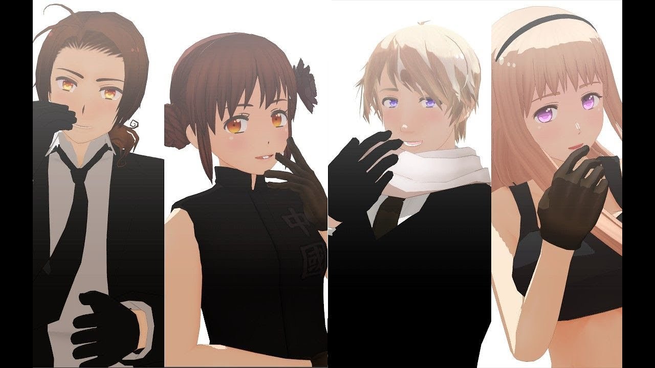 [APH/Hetalia+Nyotalia MMD] Hibikase/ヒビカセ(Russia, China)