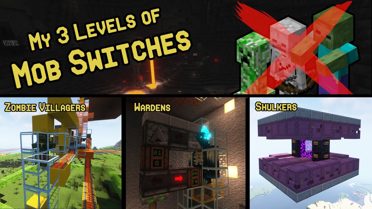 Мои 3 уровня переключения мобов в Minecraft