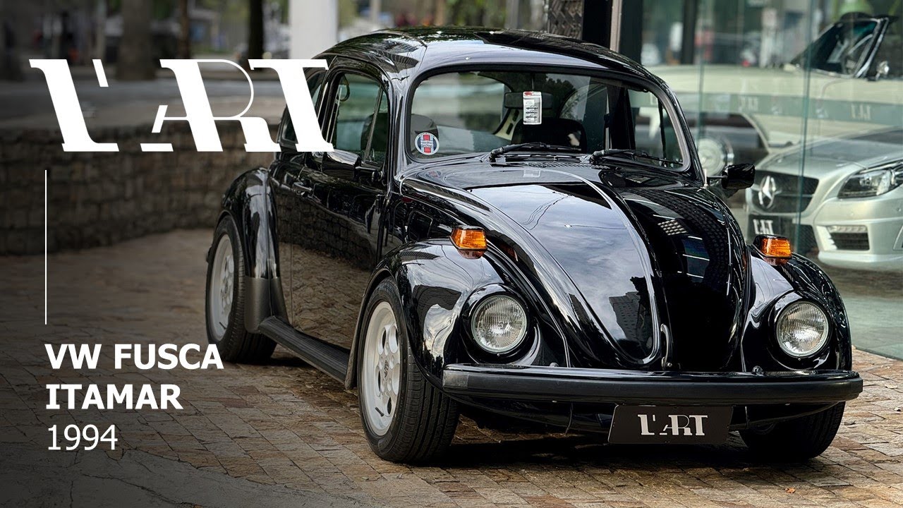 VOLKSWAGEN FUSCA ITAMAR GERMAN LOOK 1994 - PRETO ORIGINAL - L'ART - CARROS ANTIGOS