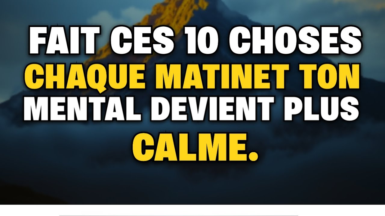 Si tu pratiques ces 10 habitudes chaque matin ta vie INTÉRIEURE CHANGE PROFONDÉMENT Bouddhisme