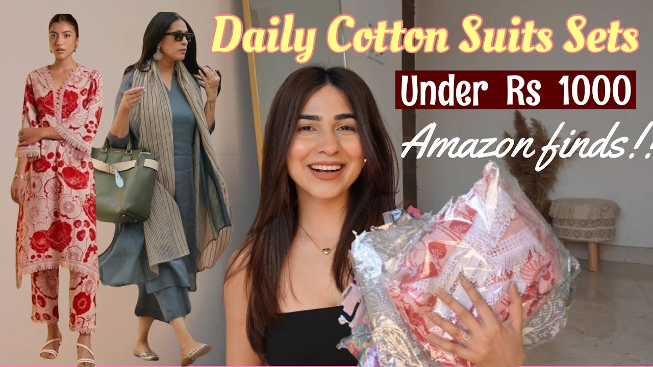 Daily Wear Cotton Sets - Under Rs 1000 #amazonfinds #fashion