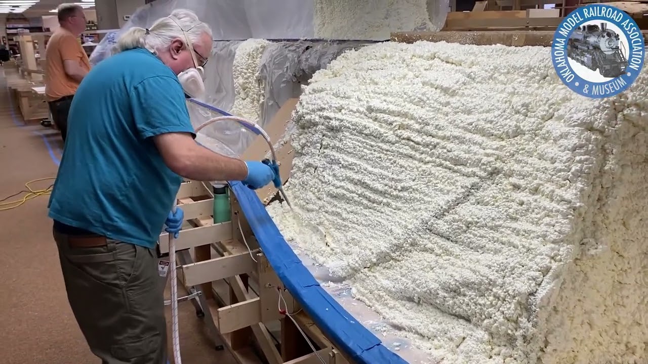Spray Foam Installation For O Scale Mountain Terrain Scenery Part 2