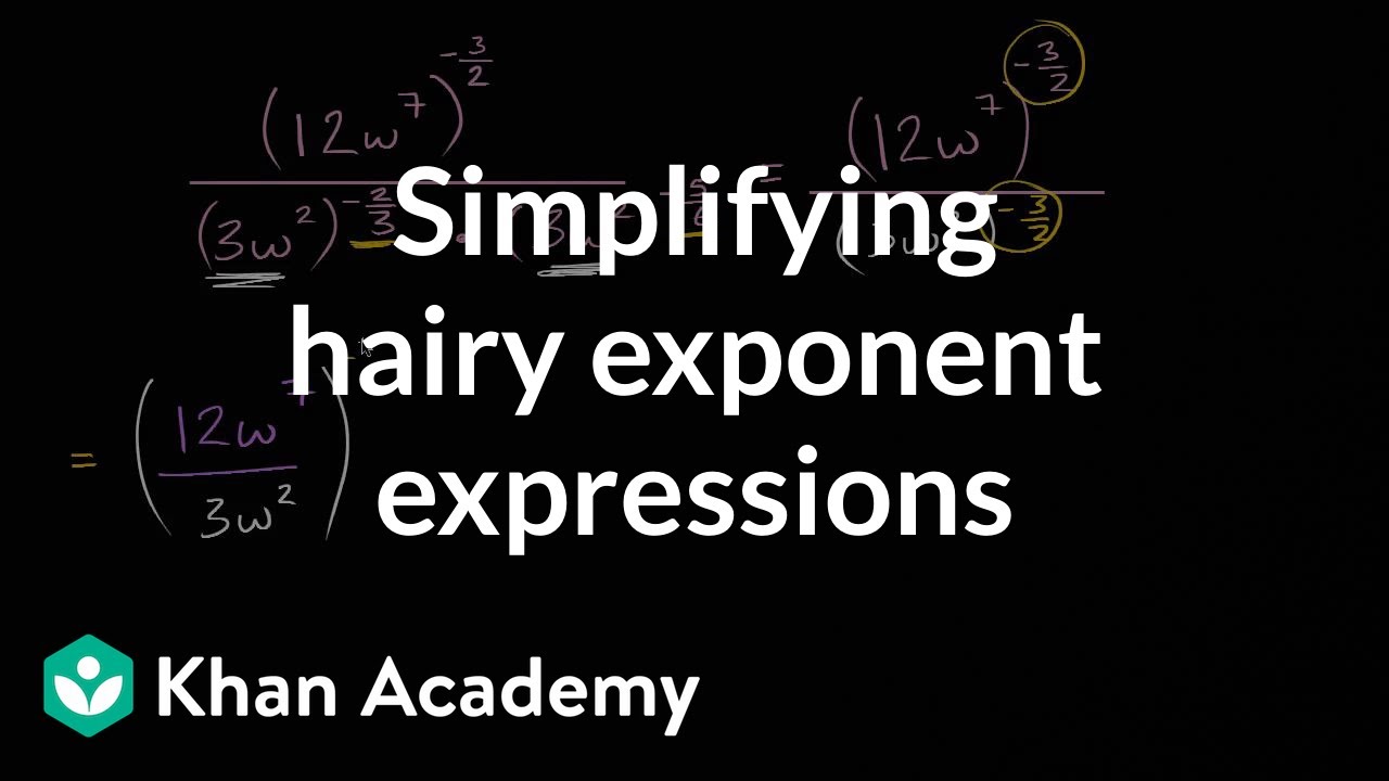 Simplifying hairy exponent expressions