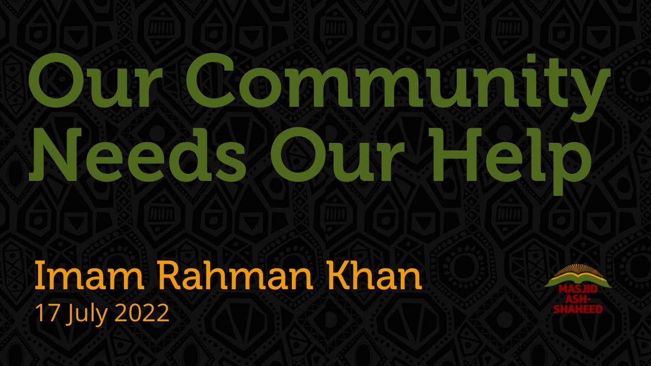 Our Community Needs Our Help